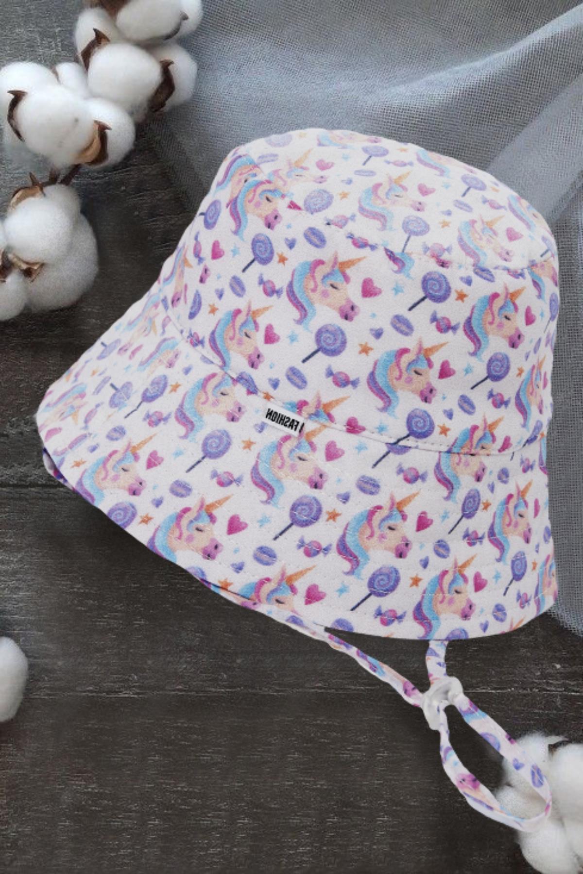 100% Cotton Tie Down Baby Fisherman Hat 7034