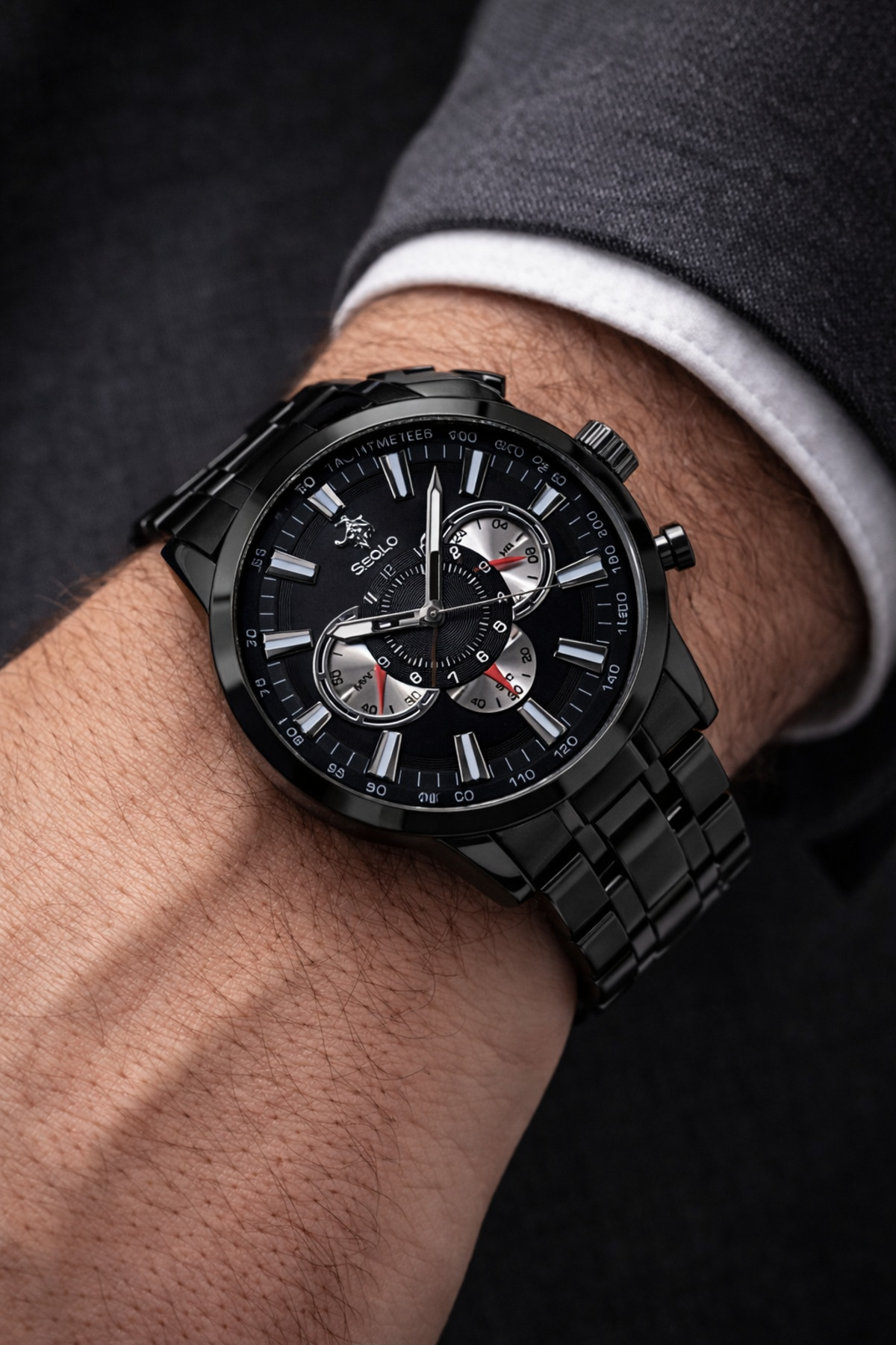 S.POLO  Marka Su Geçirmez Erkek Kol Saati+bileklik - Görsel 2