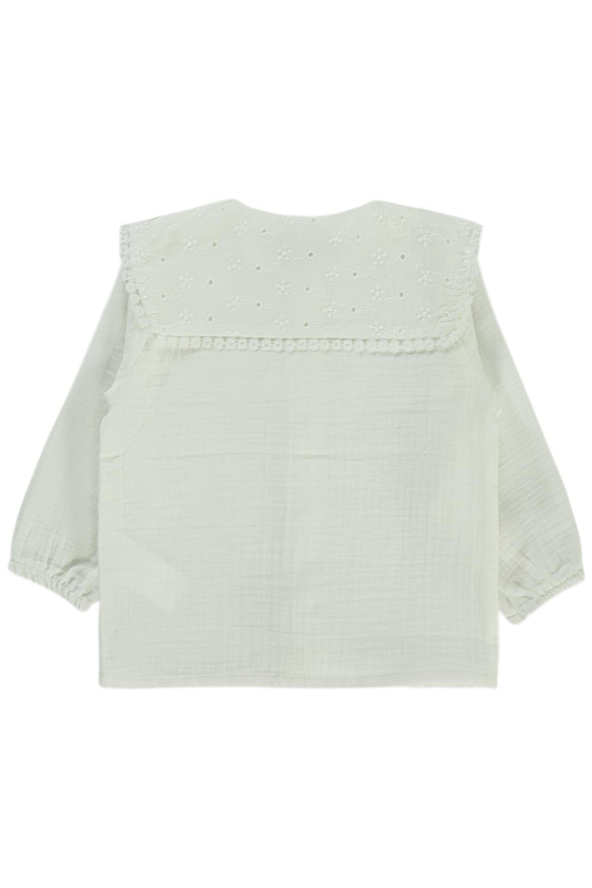 Civil Baby Dantel Yaka 6-18 Ay Gömlek - Ekru fotoğrafı 2 (önizleme)