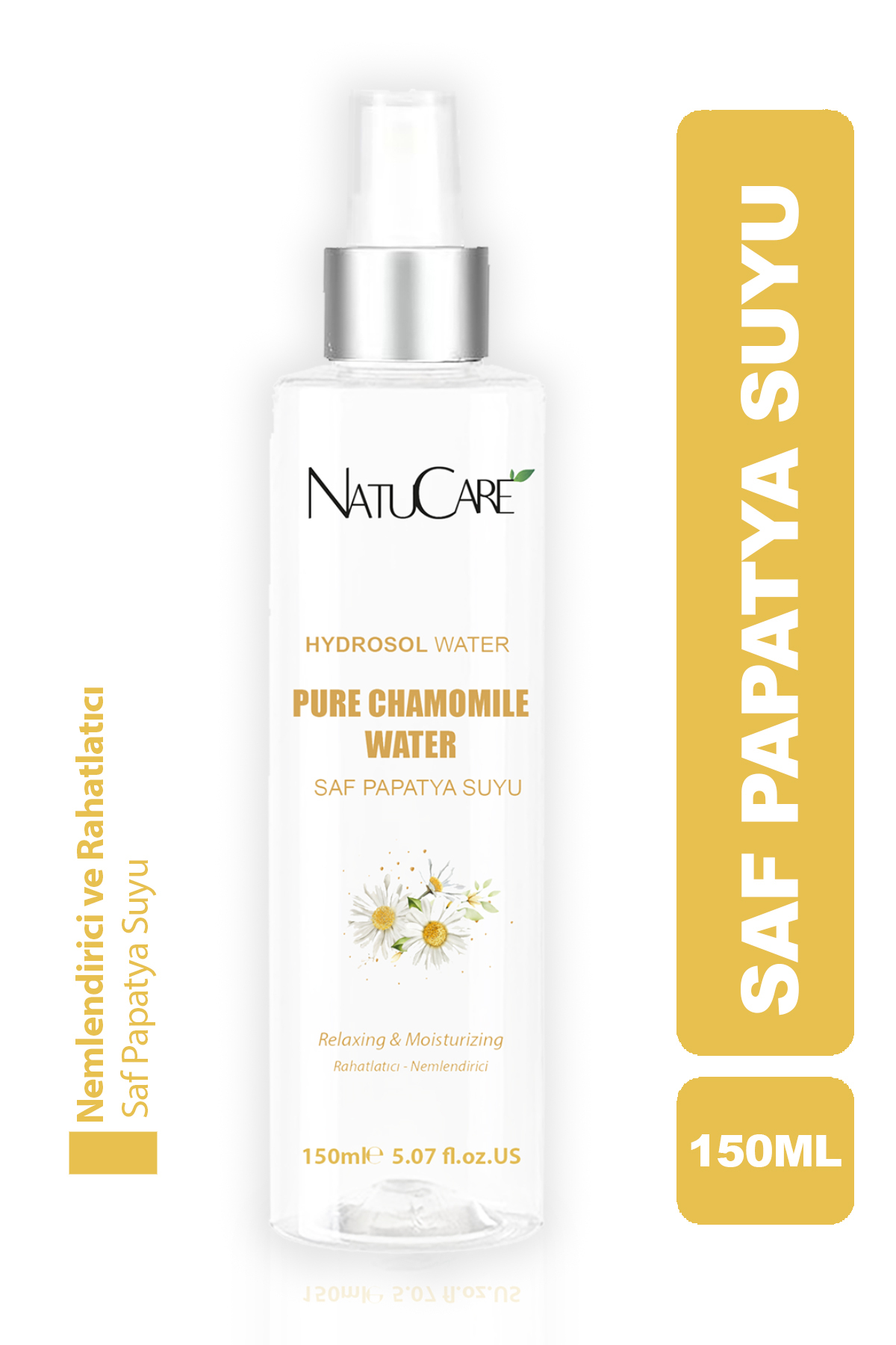 NatuCare آب بابونه خالص برای درخشندگی طبیعی رنگ مو، پشتیبانی از رطوبت پوست و پوست سر، ۱۰۰٪ گیاهی، ۱۵۰ میلی لیتر — NC-6345
