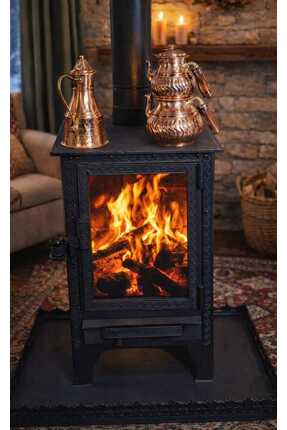 Türütoğlu Kuzine Şömine Türüt Kuzine Elevit Model Mini Şömine- Camlı - Odun V...