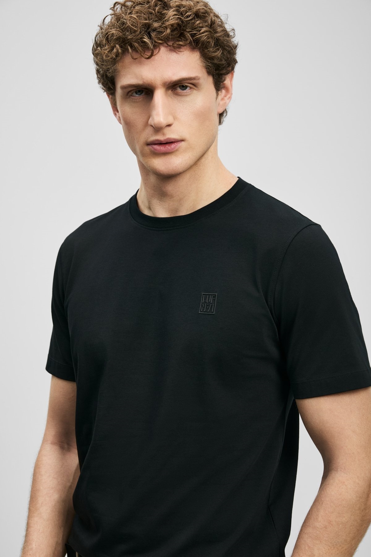 Lufian  111020318 Pablo Modern Grafik T- Shirt Erkek T-Shirt SİYAH - Görsel 5