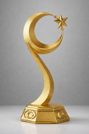 AF SANART Ay Yıldız Gold ( Özel Tasarım ) Dekoratif obje biblo
