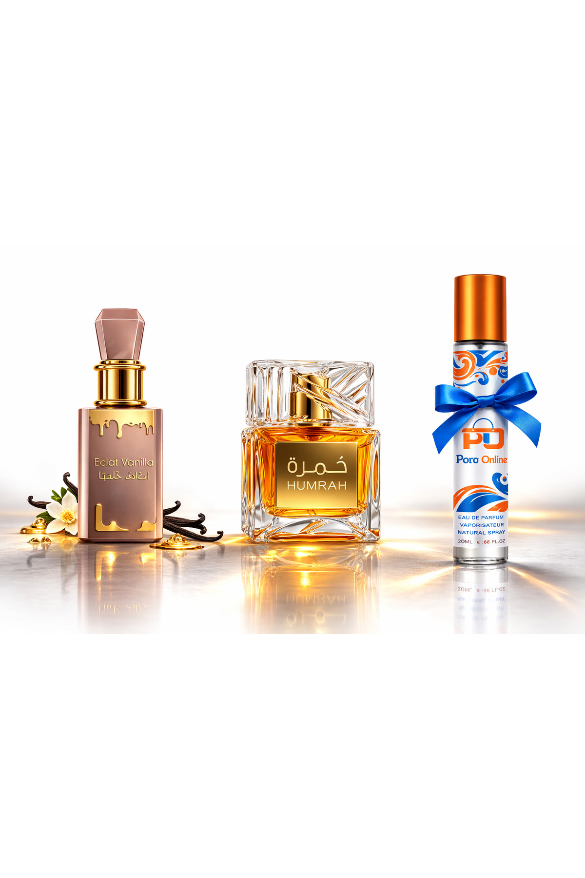 MANASIK Set de 2 parfumuri arabe HUMRAH și Eclat VANILLA + Parfum cadou 35 ml