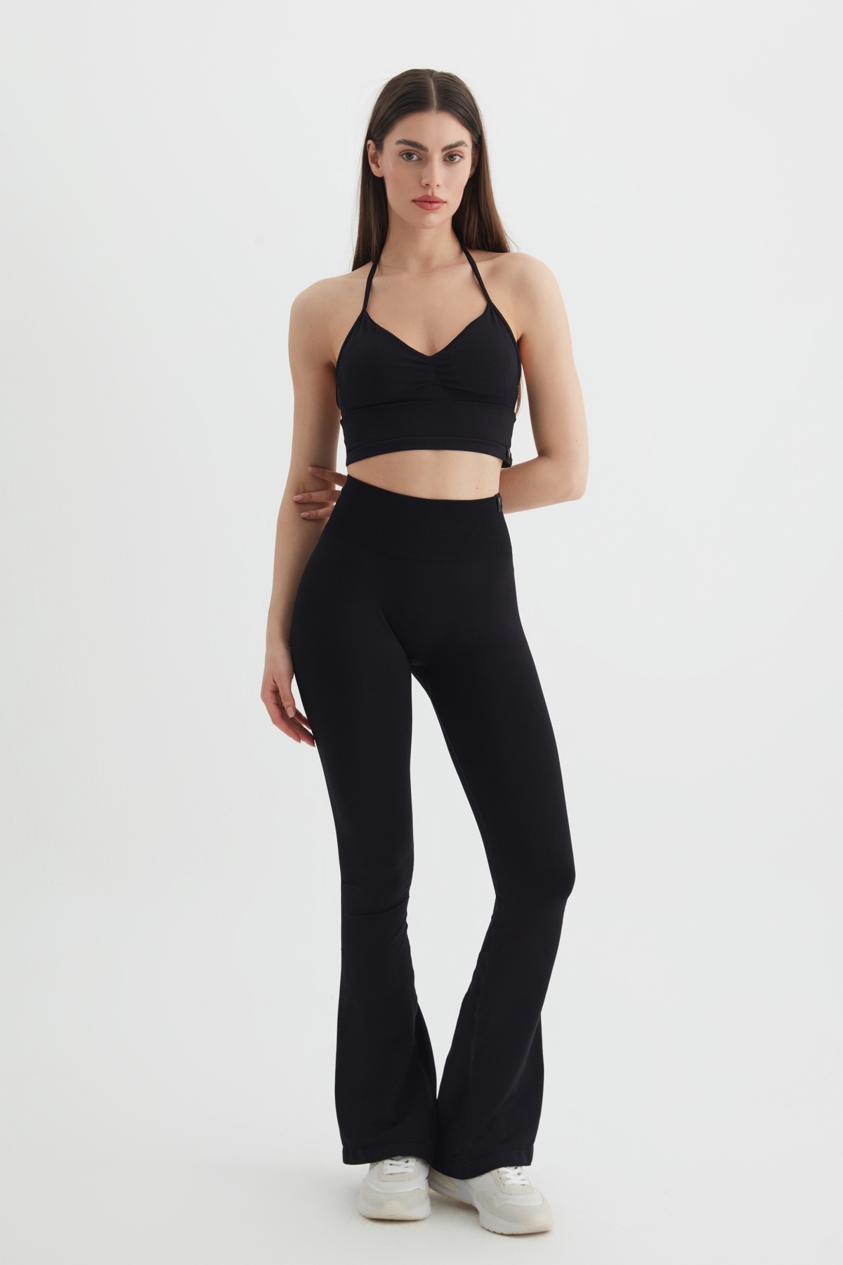 cervus  Kadın Seamless İspanyol Paça Yüksek Bel Toparlayıcı Spor Tayt