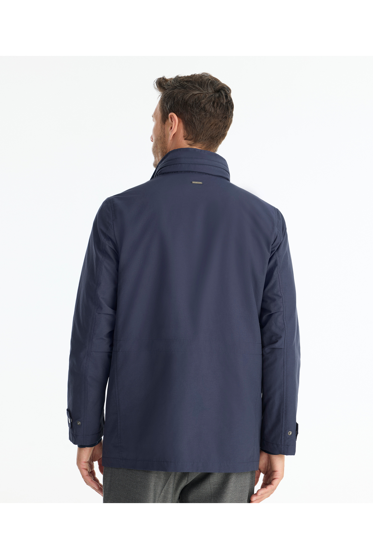 Yargıcı  Regular Dik Yaka Uzun Kol Yağmurluk - Görsel 6