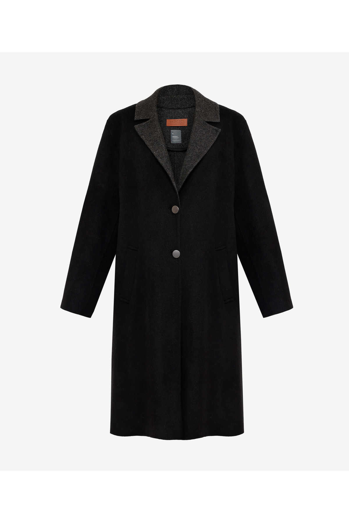 Yargıcı  Regular Kırlangıç Yaka Uzun Kol Palto - Görsel 7