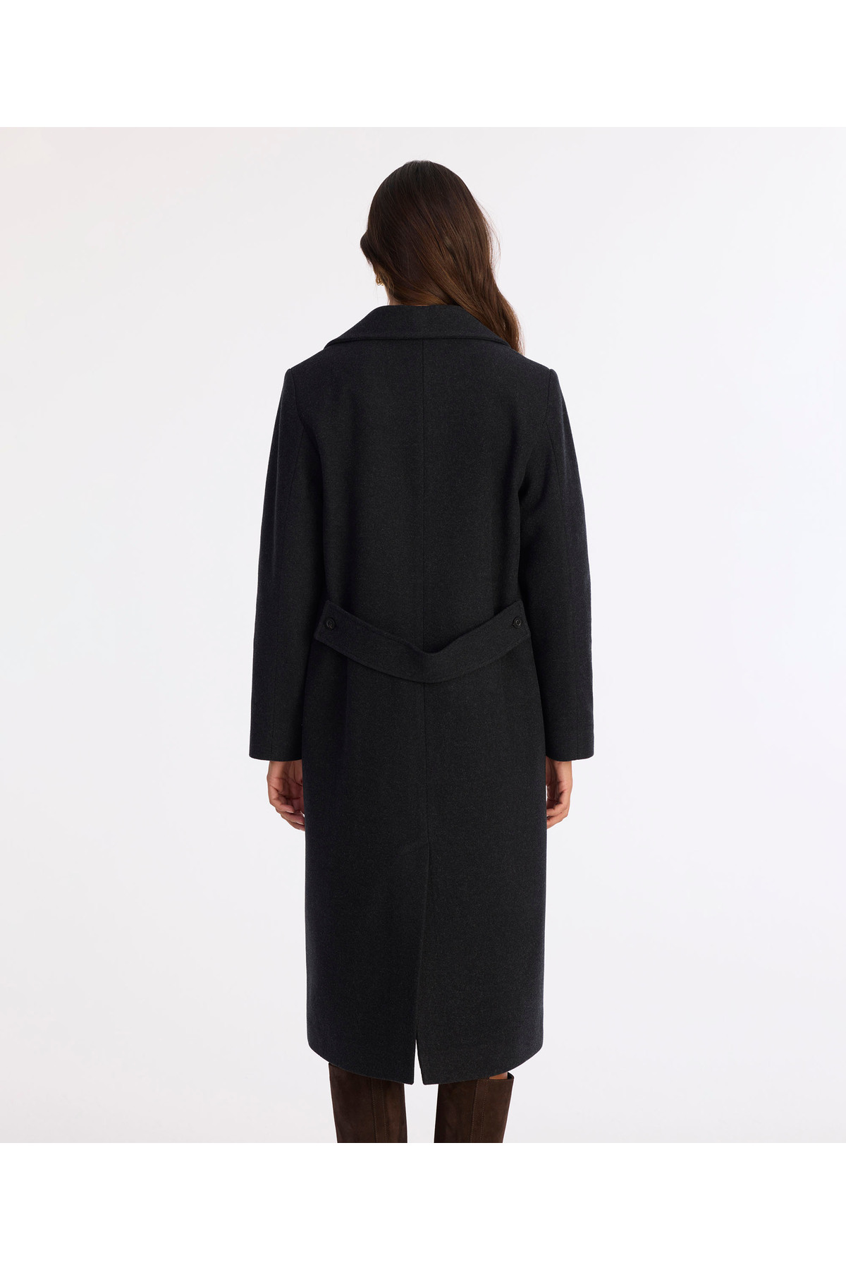 Yargıcı  Regular Ceket Yaka Uzun Kol Palto - Görsel 6