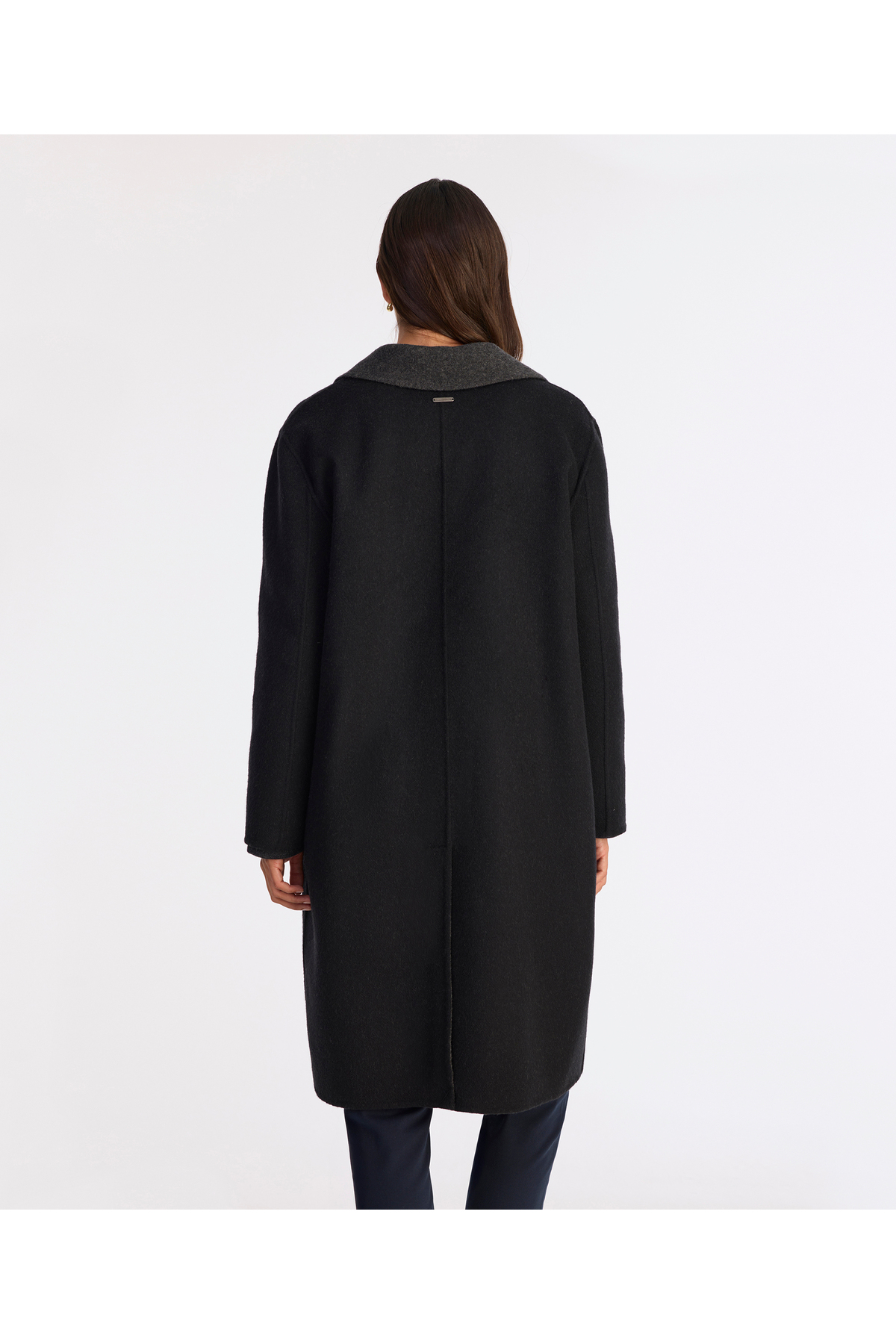 Yargıcı  Regular Kırlangıç Yaka Uzun Kol Palto - Görsel 6