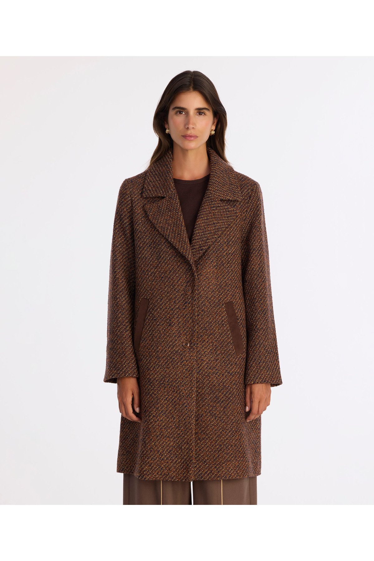 Yargıcı  Regular Ceket Yaka Uzun Kol Palto