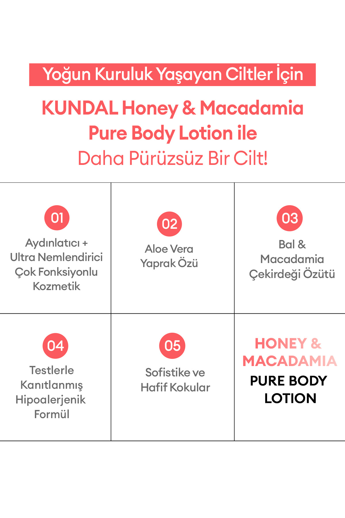 Nemlendirici ve Besleyici Vücut Losyonu Honey & Macadamia Pure Body Lotion 500ml (White Musk) — 7212 — تصویر 6 از 9