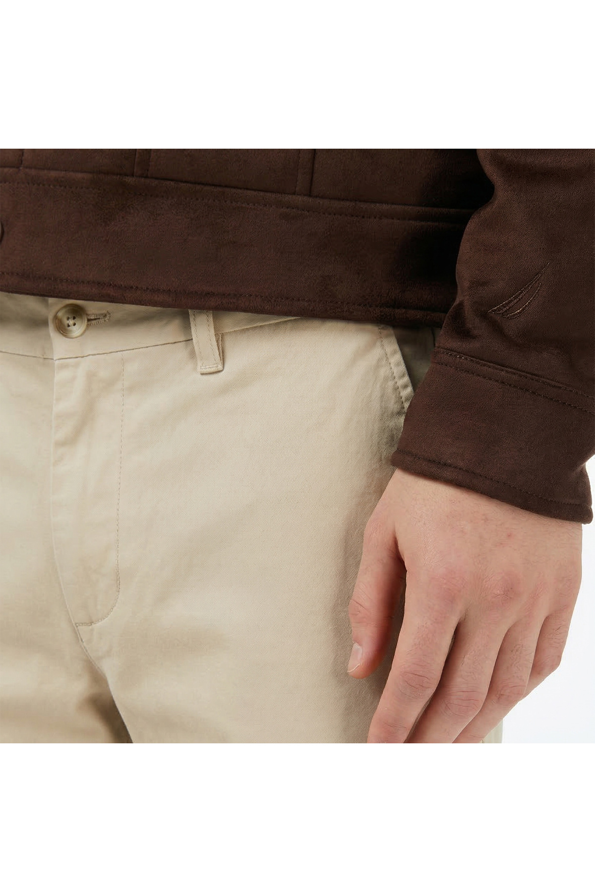 Nautica Erkek Kahverengi Regular Fit Süet Ceket görsel 5