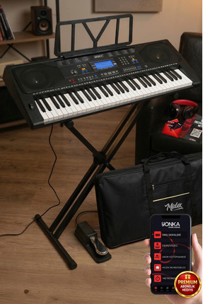 Midex Ps-4500ksp Tuş Hassasiyetli 61 Tuşlu Org Sustain Usb (PEDAL STAND KULAK...