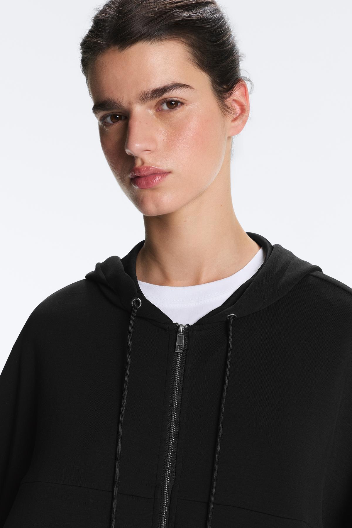 Oysho  Yumuşak dokunuşlu modal fermuarlı sweatshirt - Görsel 3