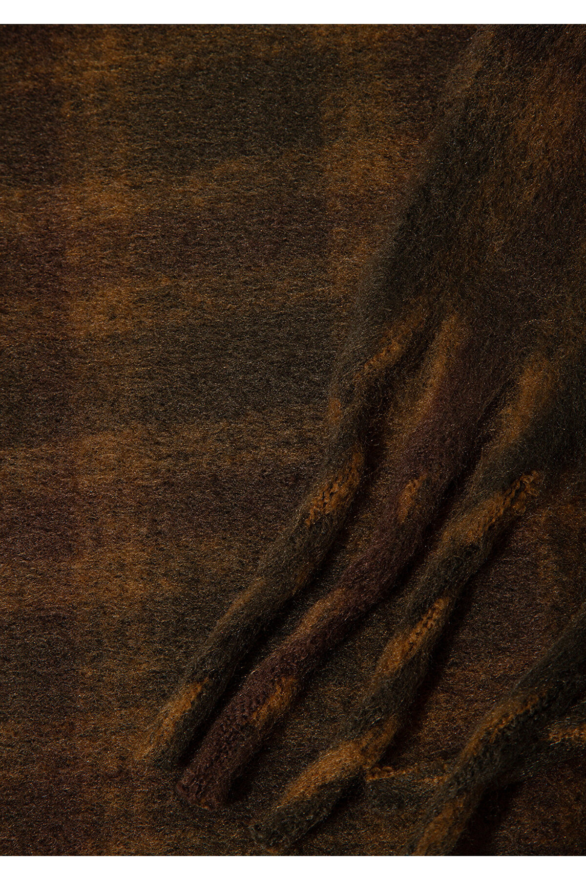 Mavi  Kareli Kahverengi Atkı 0912072-29871 - Görsel 3