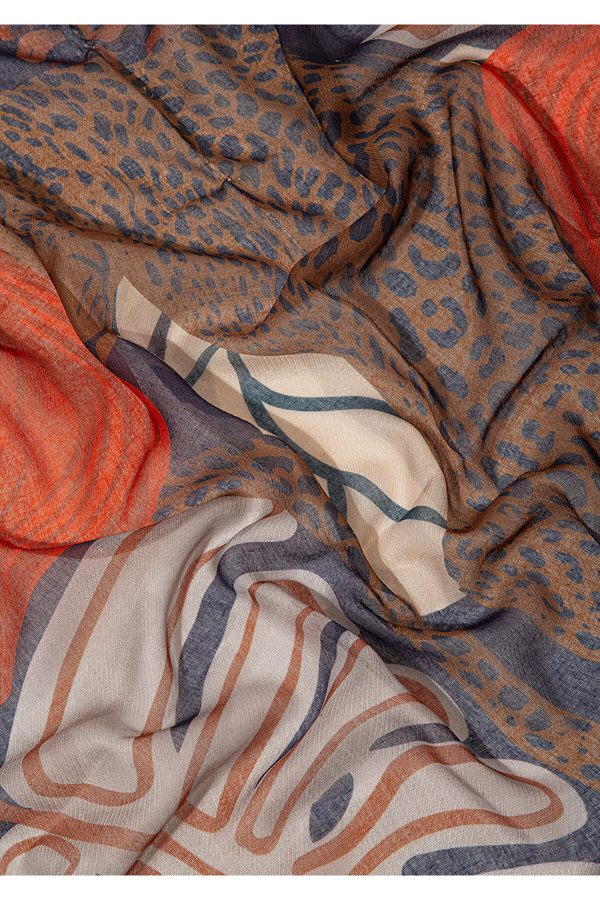 Mavi  Desenli Şal 1913477-26823 - Görsel 4