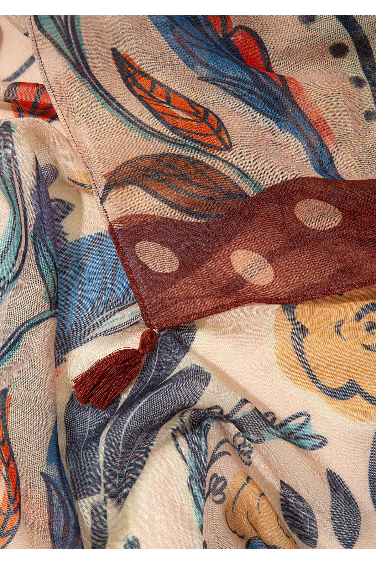 Mavi  Baskılı Şal 1913478-30757 - Görsel 4