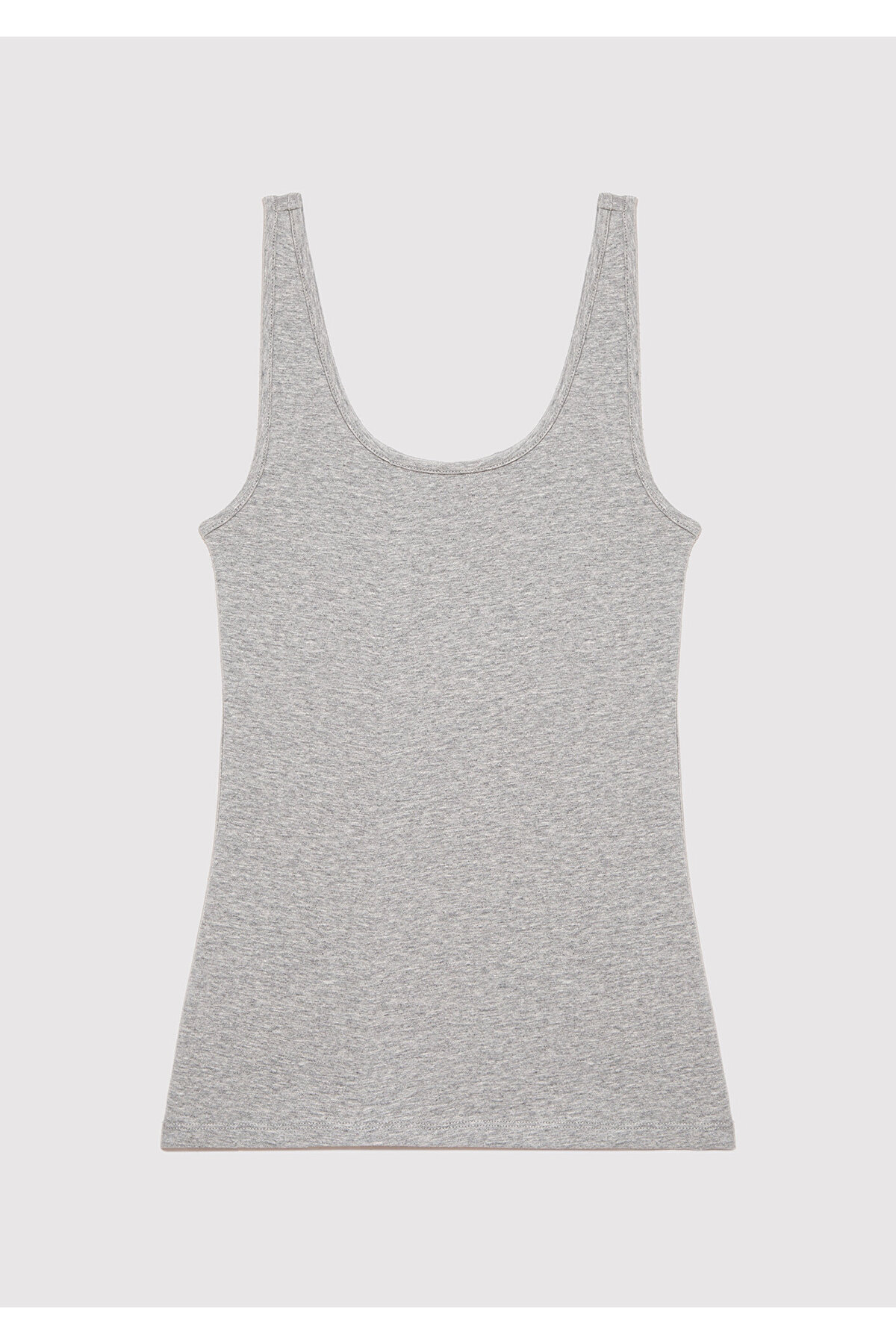 Mavi  2li Gri Lacivert Kadın Basic Atlet Fitted / Vücuda Oturan Kesim 1611367-70490 - Görsel 5