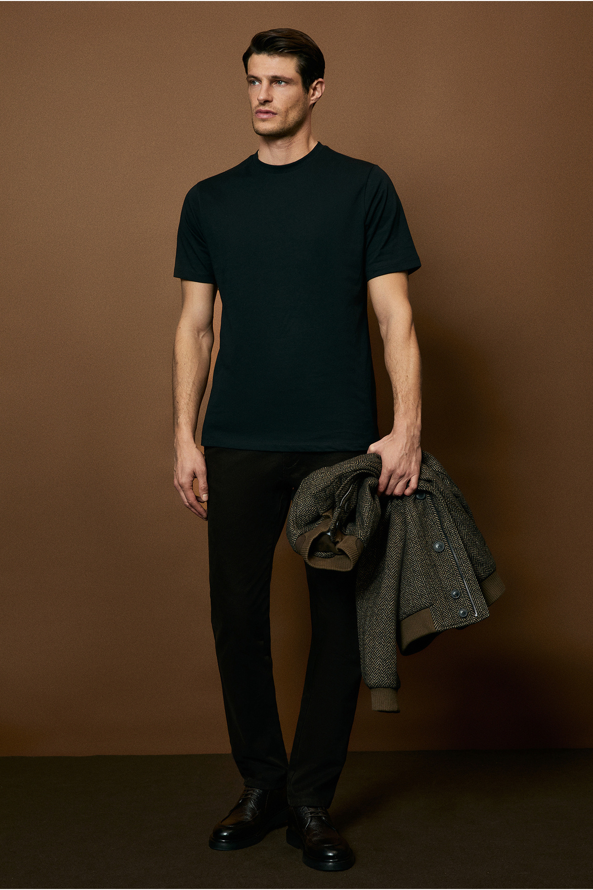 Kiğılı  Bisiklet Yaka Regular Fit %100 Pamuk Tişört - Görsel 4