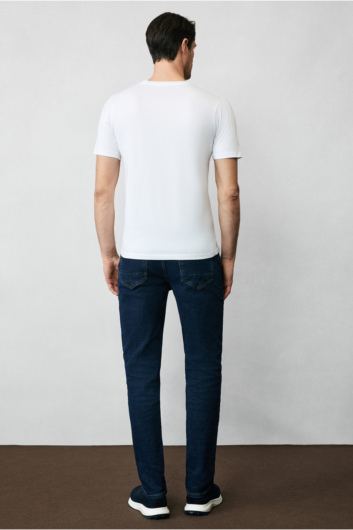 Kiğılı  Bisiklet Yaka Slim Fit Dar Kesim Pamuk 3'lü Paket Tişört Seti - Görsel 6