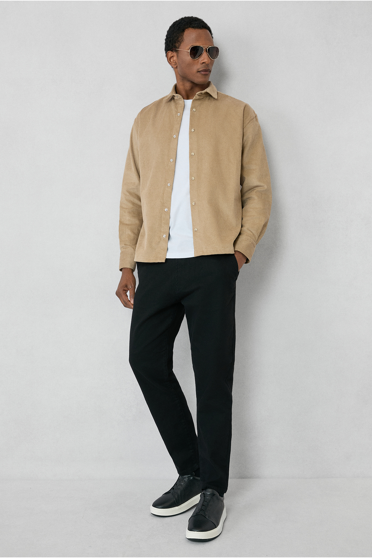 Kiğılı  Bisiklet Yaka Slim Fit %100 Pamuk Tişört - Görsel 5