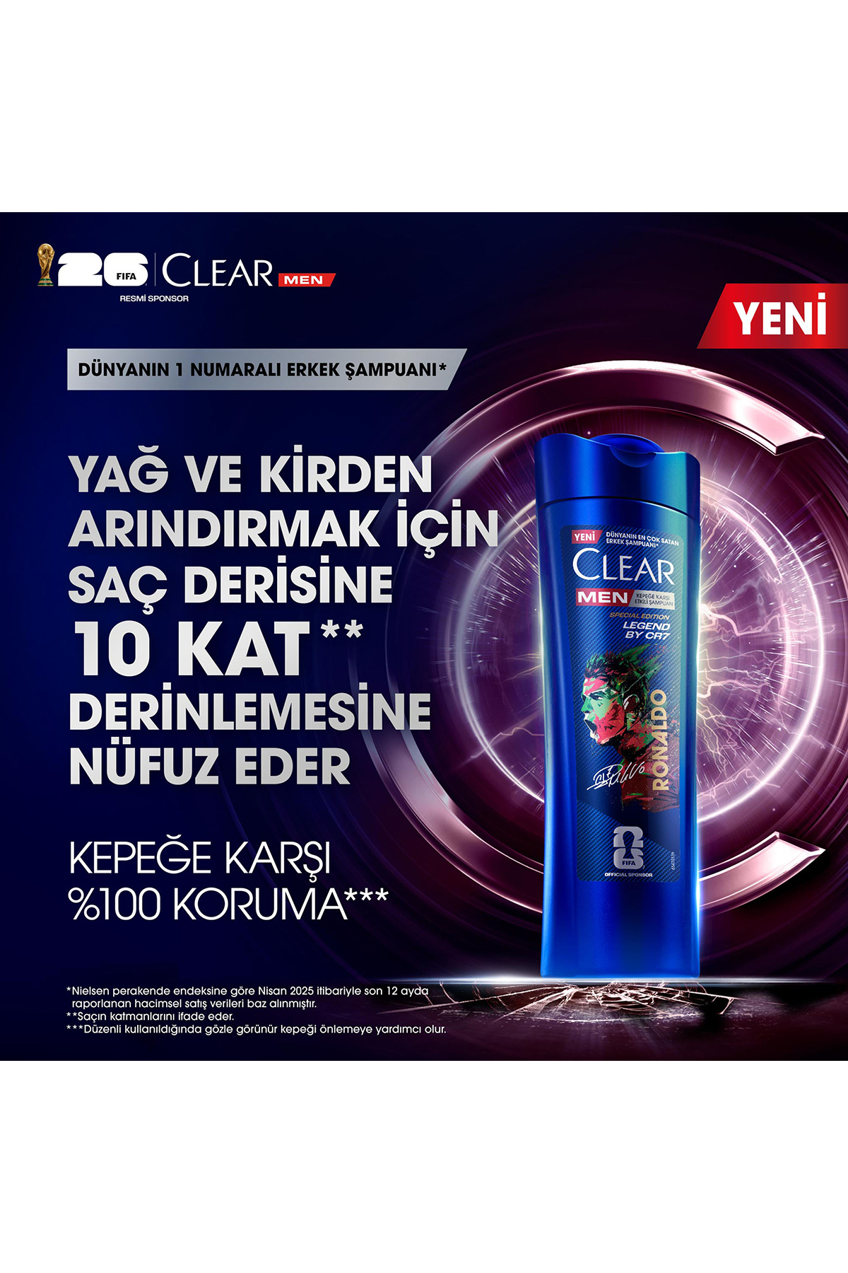 Men Kepeğe Karşı Etkili Şampuan Legend by CR7 350 ml x3 — SET.UNİ.2788 — تصویر 4 از 9
