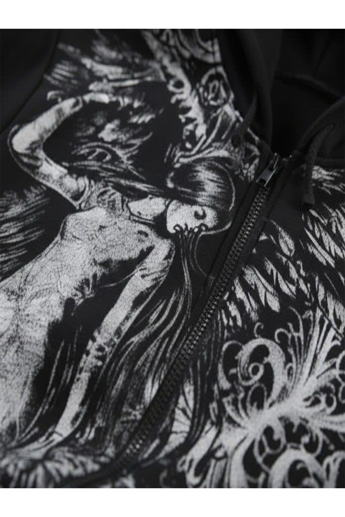 LAND MODA Siyah Vintage Angel Affliction Cyber Grunge Y2K