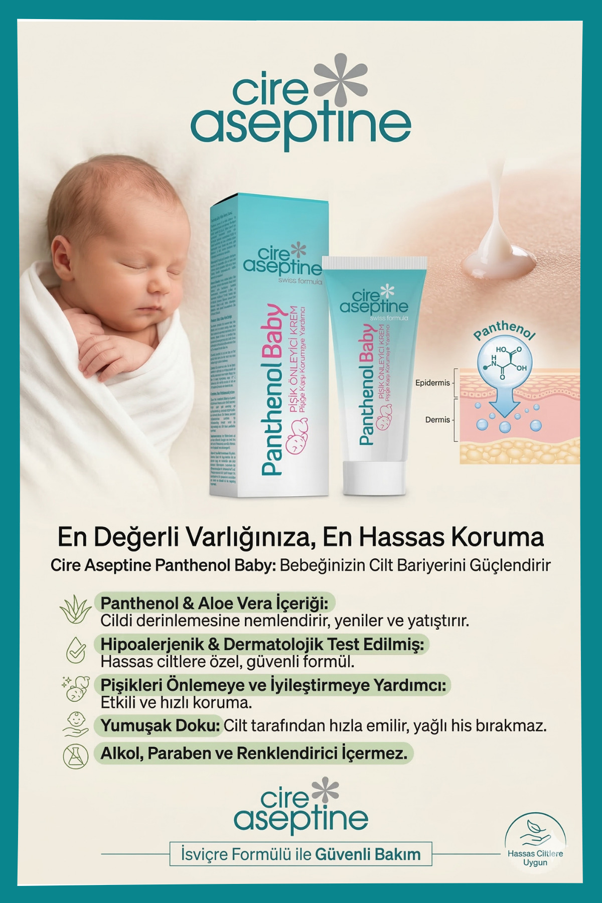 Cire Aseptine Panthenol Baby Pişik Önleyici Krem 30 ml fotoğrafı 2 (önizleme)