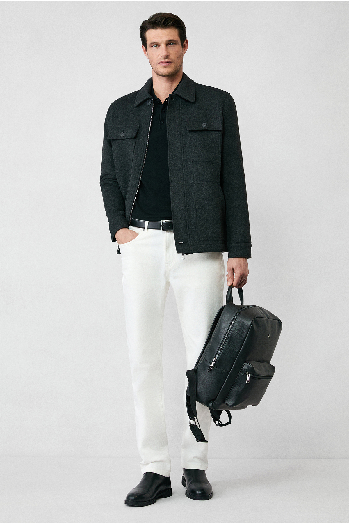 Kiğılı  Regular Fit Düğmeli Polo Yaka Triko Kazak - Görsel 5