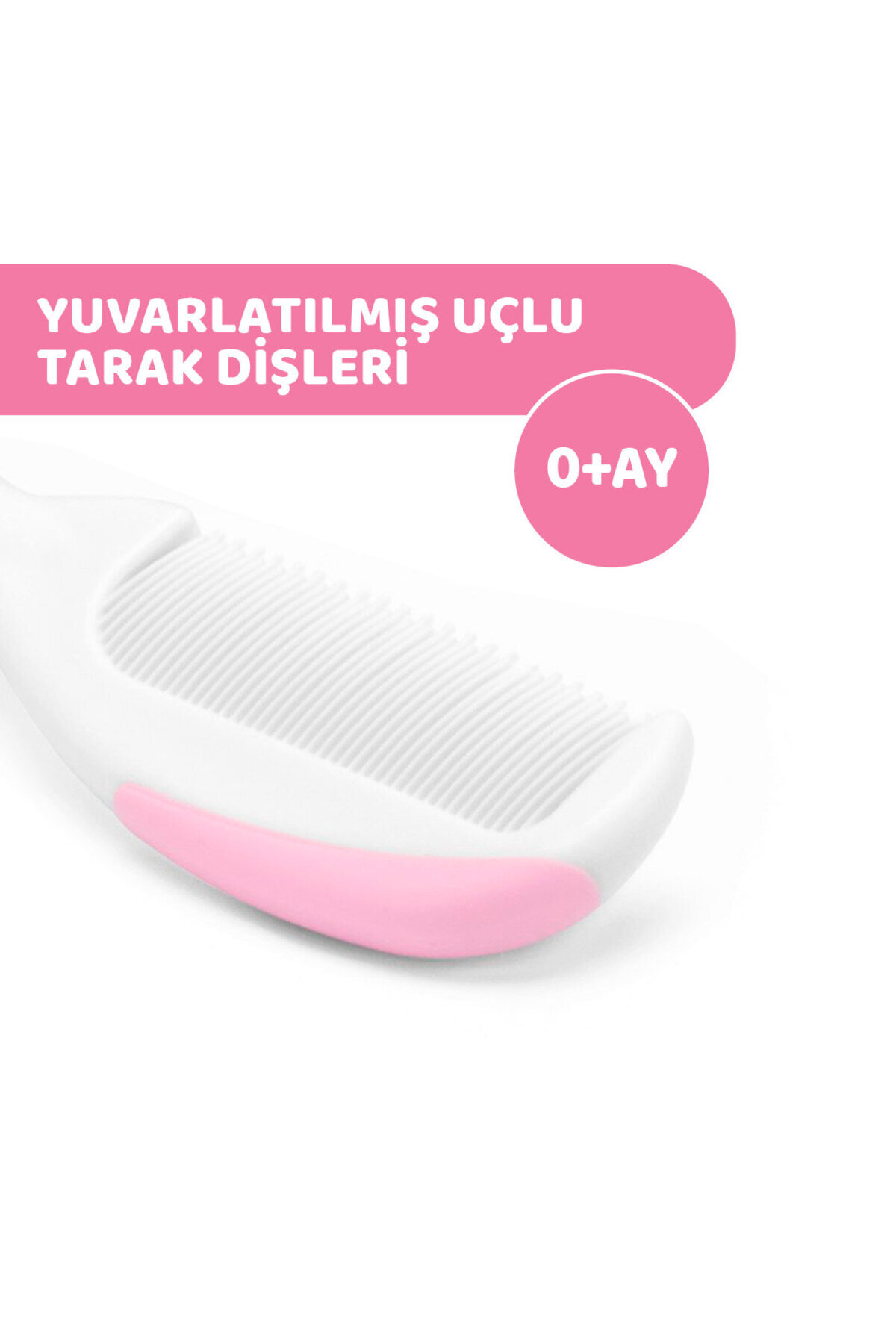 Chicco FIRÇA VE TARAK SETİ 0 AY+ PEMBE fotoğrafı 4 (önizleme)