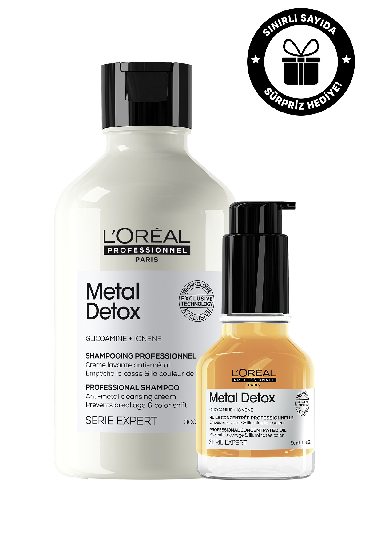L'oreal Professionnel Serie Expert Metal Detox Işlem Görmüş Ve Yıpranmış Saçlar Için Metal Karşıtı Saç Bakım Seti — 30158078S9