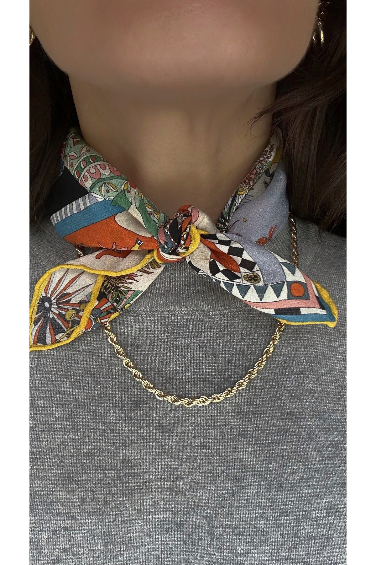 Evelyn Fine Auger Chain Necklace