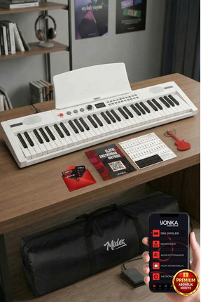 Midex Ps4000wh Tuş Hassasiyetli 61 Tuşlu Org Bluetooth Usb Midi Metod (sustai...