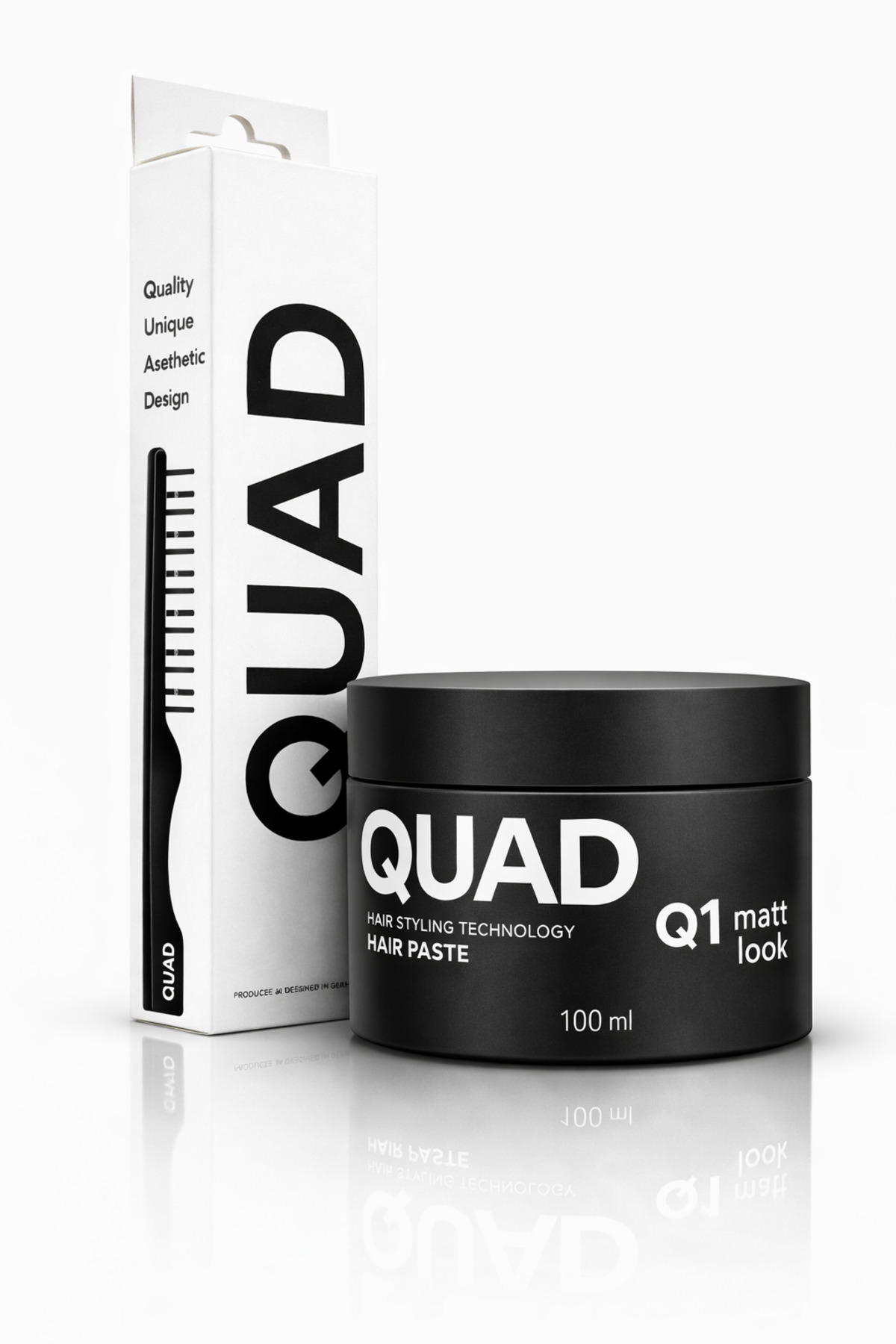 Q1S Matte Look Hair Paste - Mucizevi Tarak - Doğal Mat Görünüm - Hacim - Vegan - Unisex - 100 ml — Q18881 — تصویر 4 از 7
