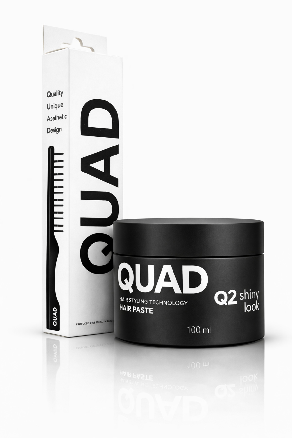 Q2S Beyaz Kırıcı Etkili Parlak Wax Seti 100 ml + Mucizevi Tarak – Güçlü Tutuş, Doğal Hacim — Q2S8883 — تصویر 4 از 5