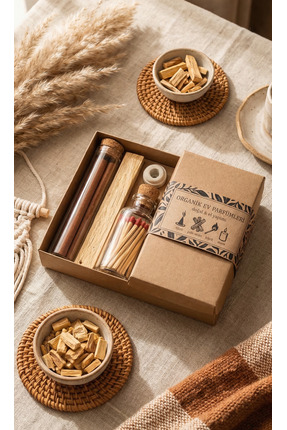 memyap Ritüel Set - Palo Santo & Dhoop Tütsü & Kibrit Hediye Seti - Doğal Öz ...