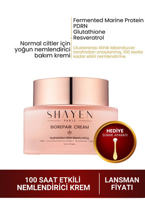 Shayen Paris BIO REPAIR CREAM 100H I 100 Saat Etkili Yüz Kremi 50 ml