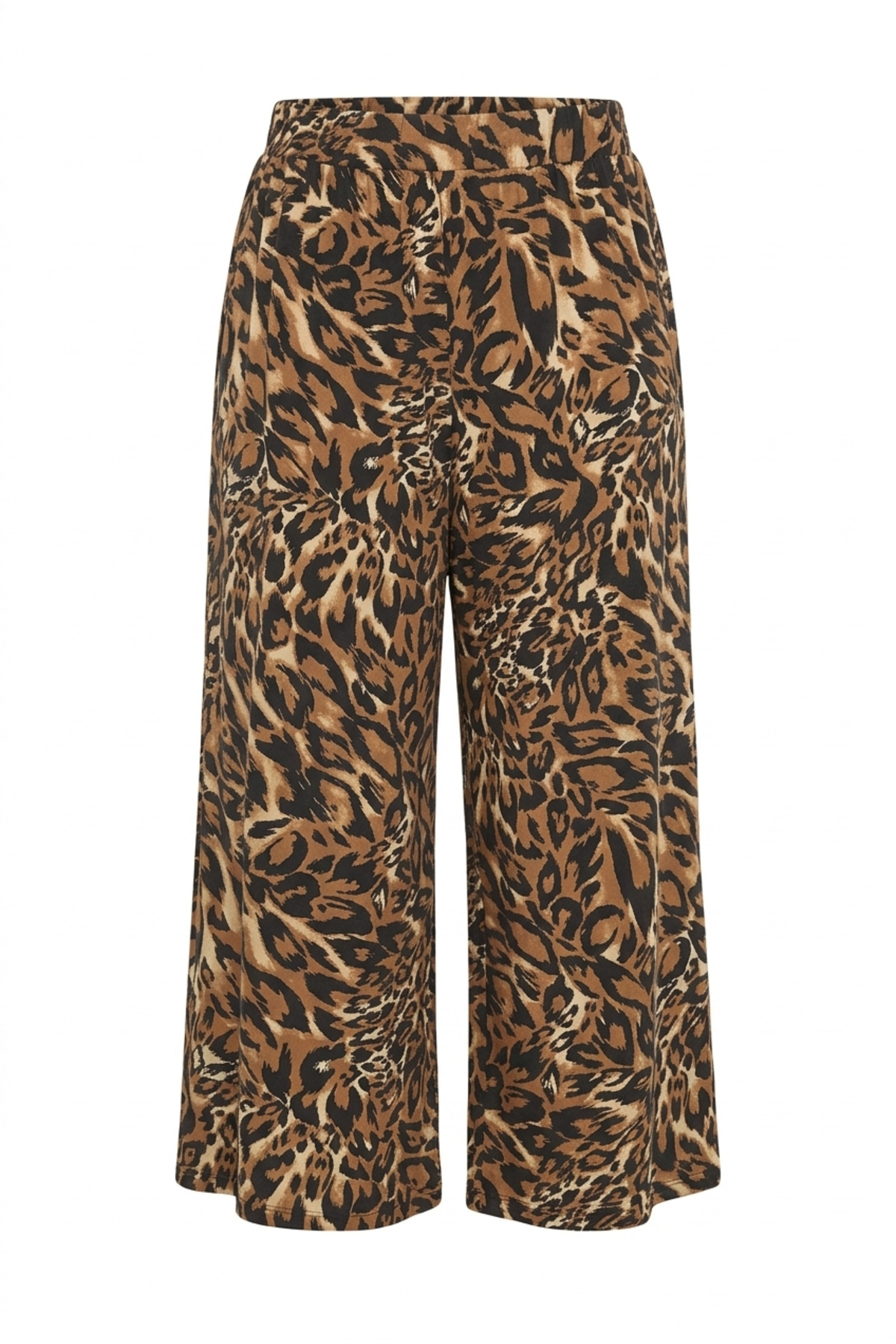 Stil Diva  Büyük Beden Beli Lastikli Bol Paça Leopar Desenli Cepli Pantolon 304271 - Görsel 6