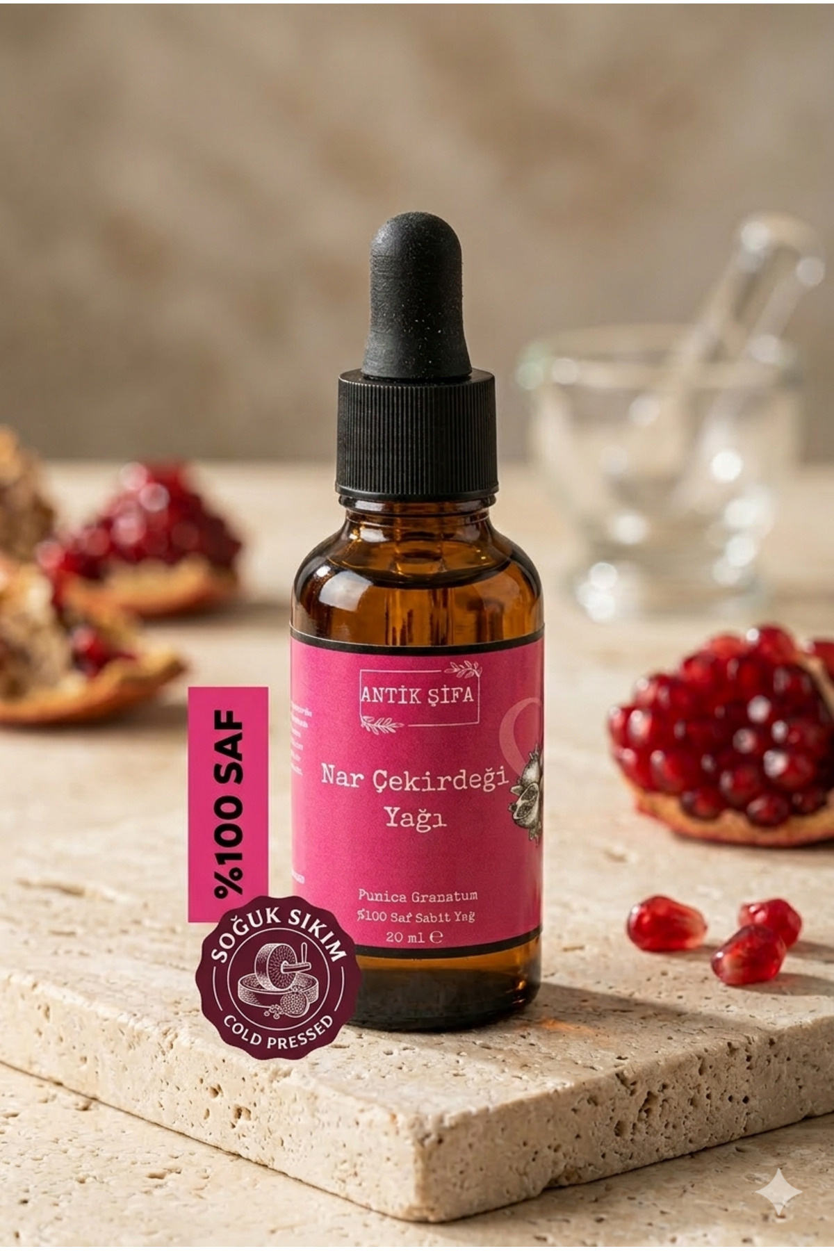 Nar Çekirdeği Yağı (20 ML) -%100 Seyreltilmemiş, Doğal Soğuk Sıkım Nar Yağı — narcekirdegi20ml — تصویر 4 از 9