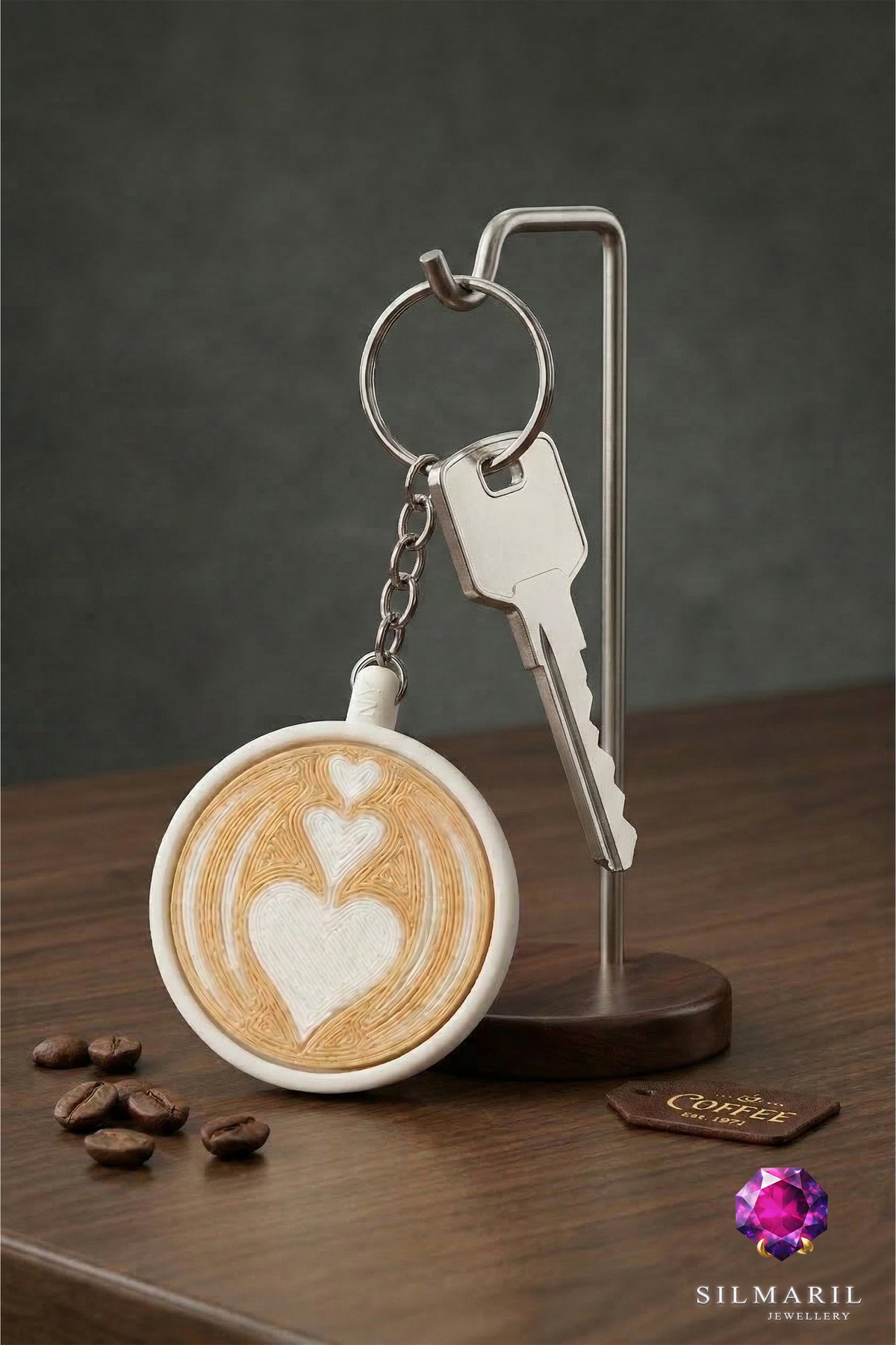 Kahve Latte Click Anahtarlık – Blue Switch Fidget Stres Anahtarlık | Sevimli Hediyelik & Çanta Süsü — Silmaril Store — Anahtarlık (5)
