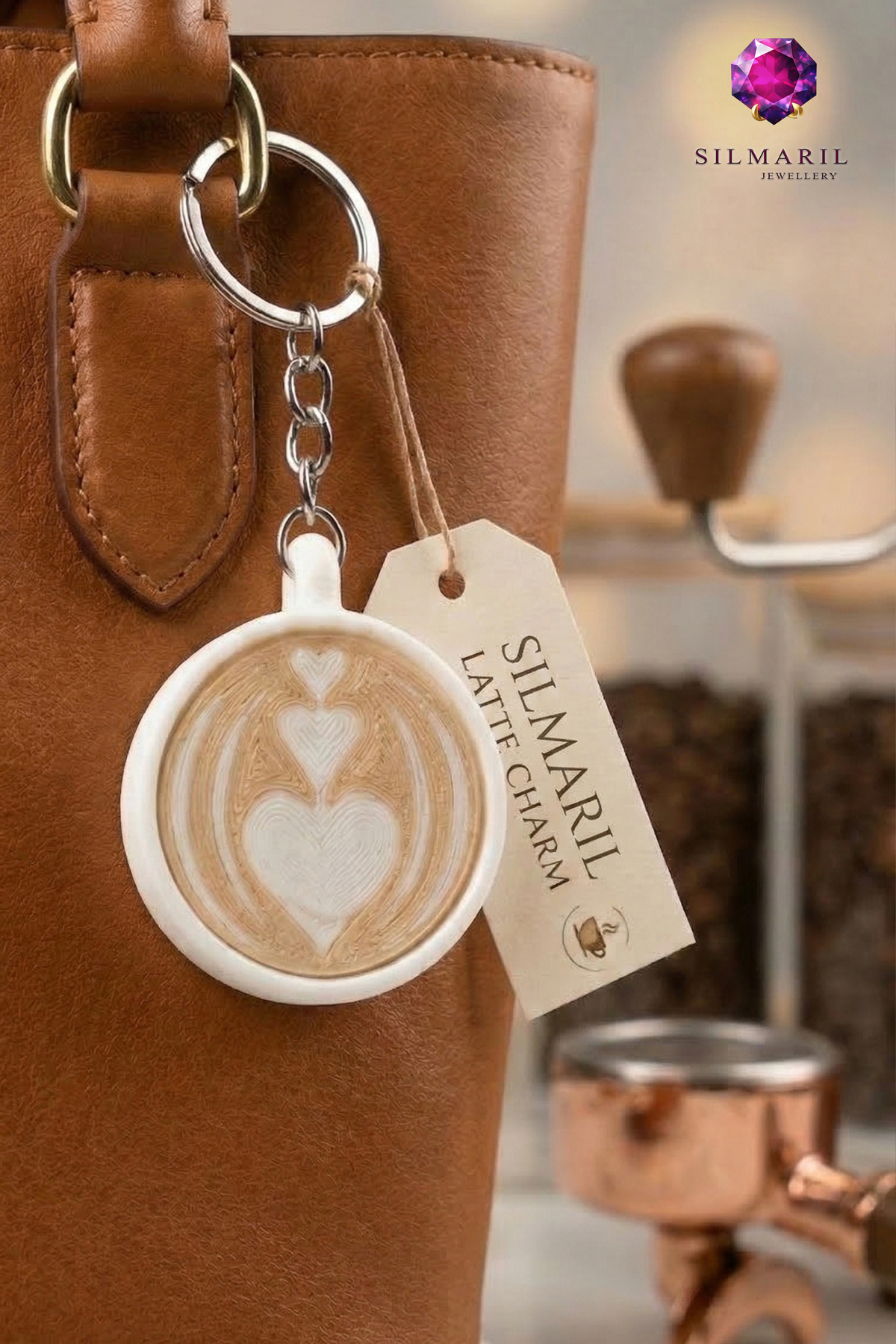 Kahve Latte Click Anahtarlık – Blue Switch Fidget Stres Anahtarlık | Sevimli Hediyelik & Çanta Süsü — Silmaril Store — Anahtarlık (3)