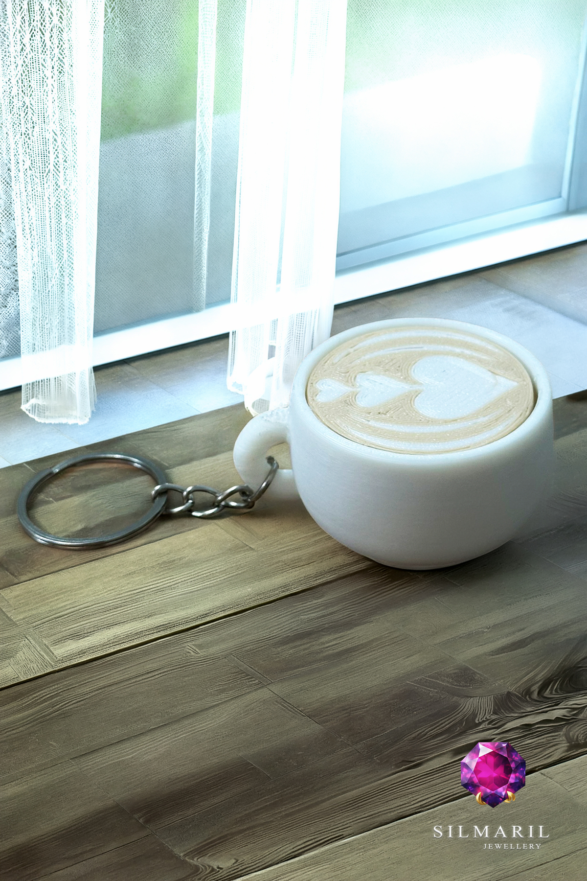 Kahve Latte Click Anahtarlık – Blue Switch Fidget Stres Anahtarlık | Sevimli Hediyelik & Çanta Süsü — Silmaril Store — Anahtarlık (7)