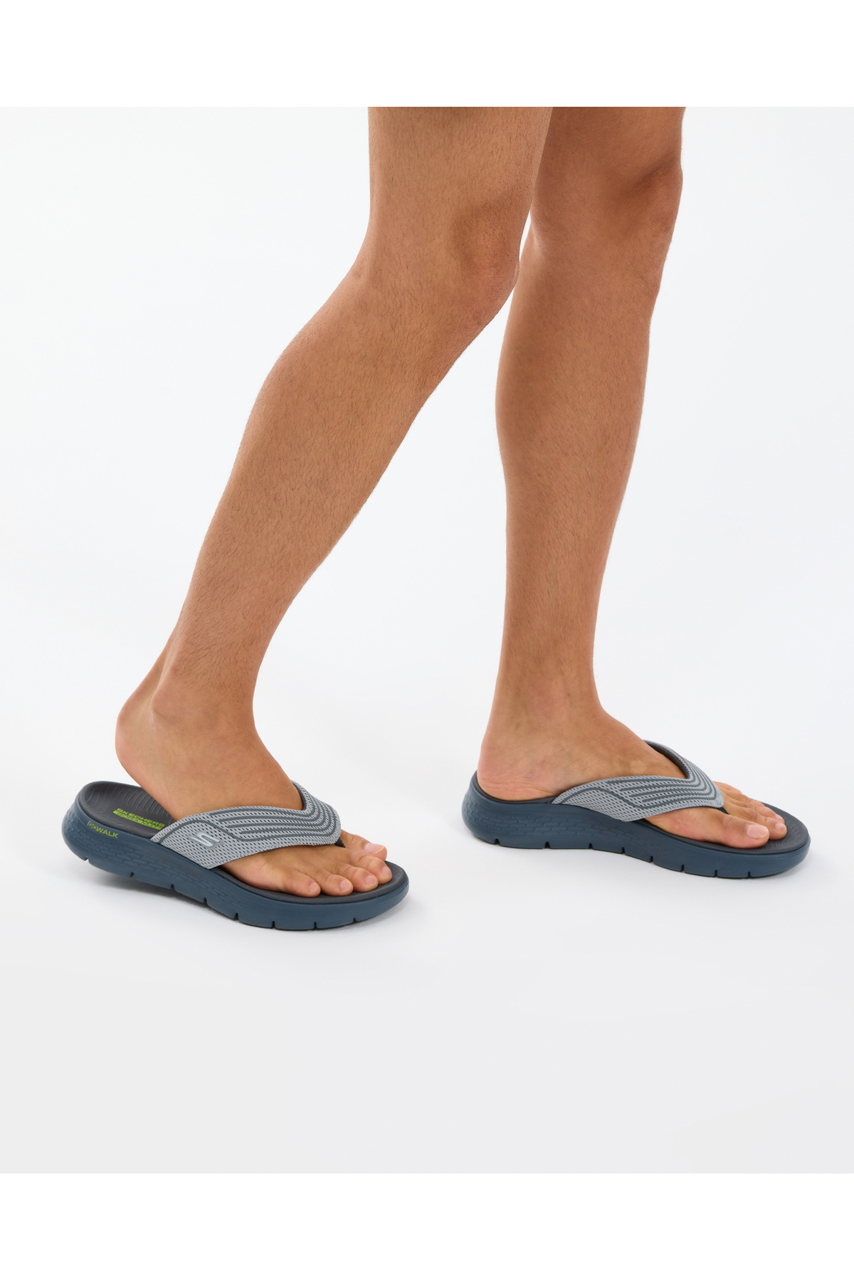 SKECHERS GO WALK FLEX SANDAL Erkek Gri Parmak Arası Terlik 229214 GRY görsel 8