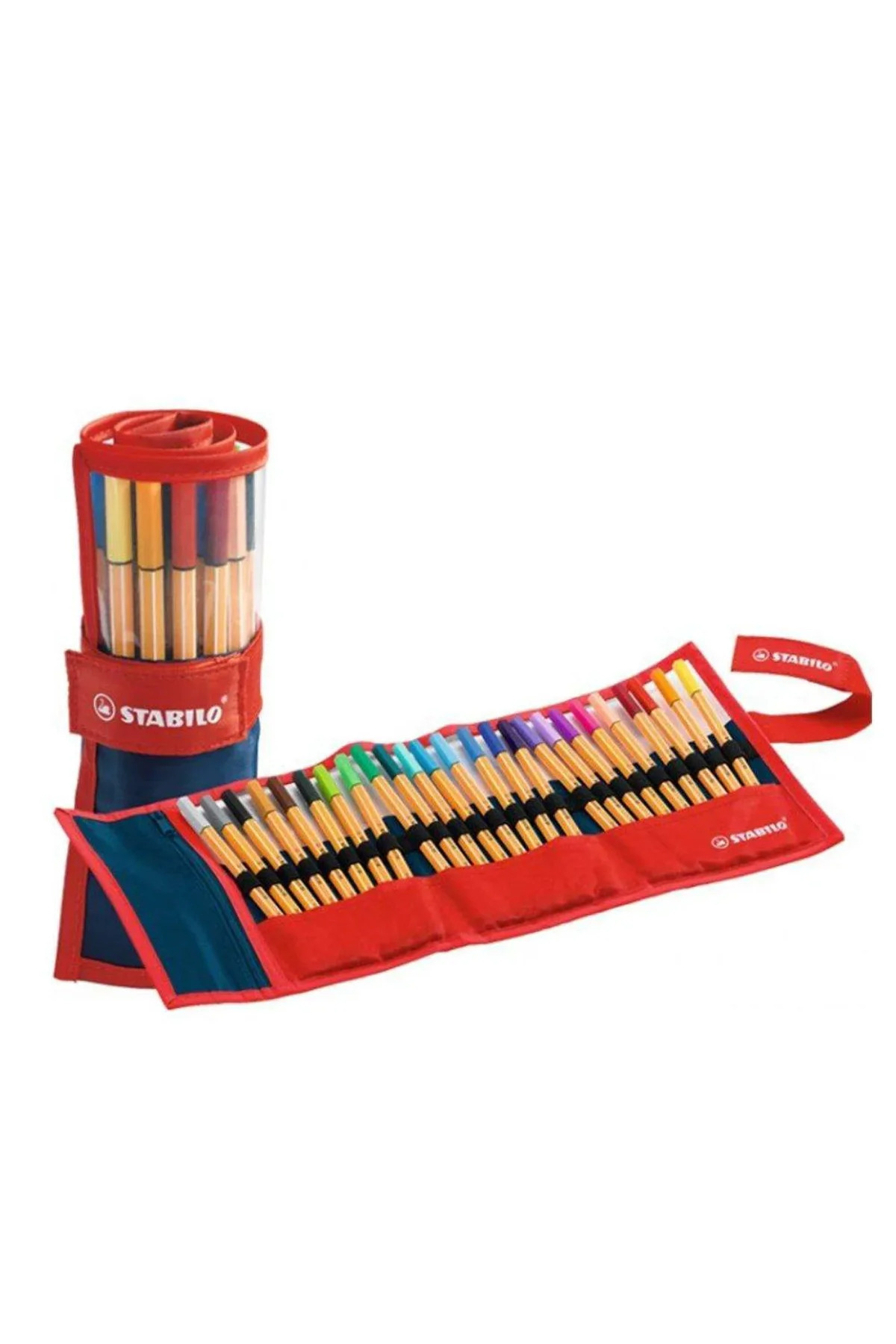 Point 88 Fine Felt Tip Pen Set with 25 Colors Roll Bag