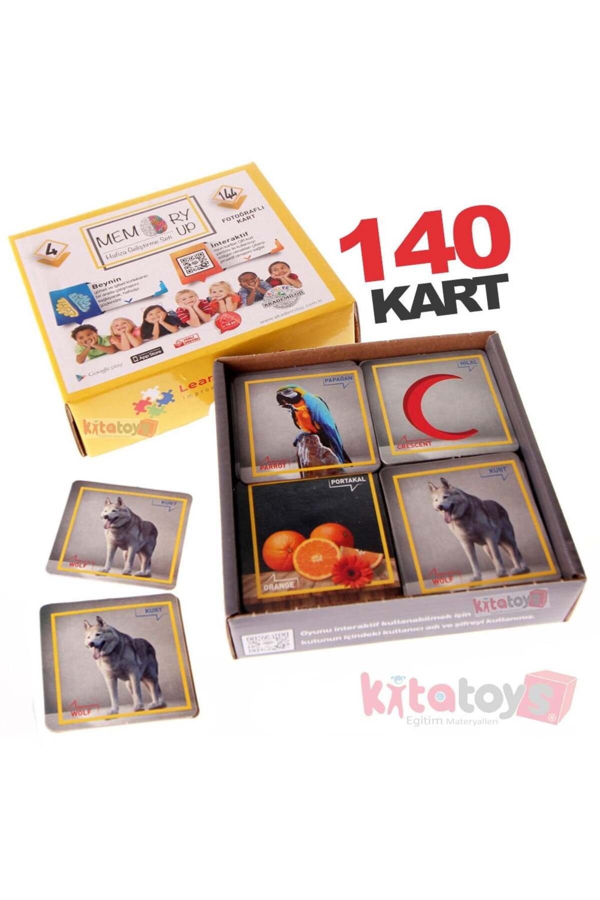 Genel Markalar Mini 140 Kart Hafıza ve Eşleştirme Seti (Aklında Tut Oyunu) Eşini Bul