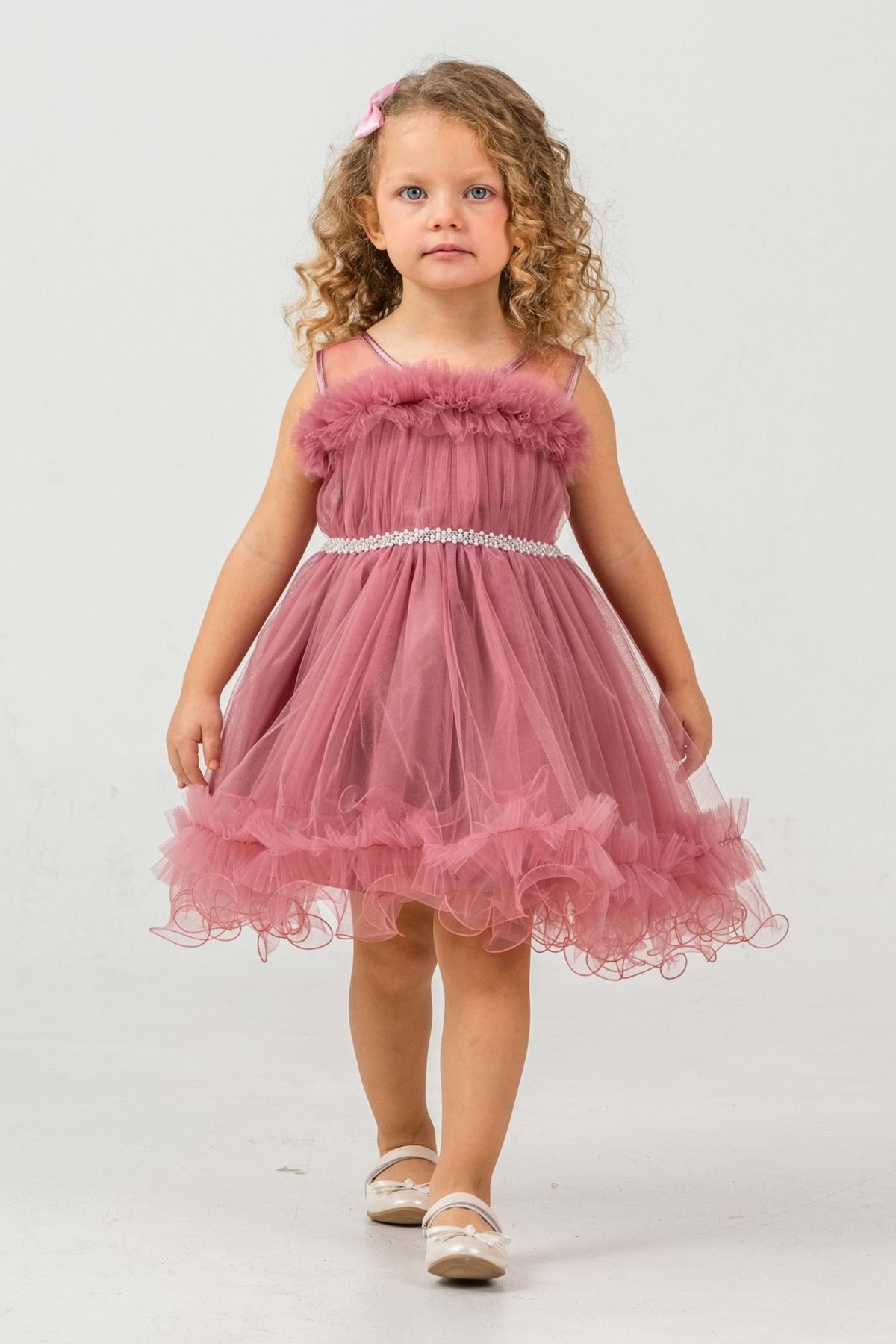 Mnk Baby&Kids Aizona Kız Çocuk Abiye M00782 GÜL KURUSU