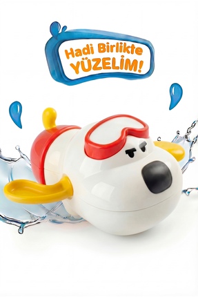 BBSKY 3'lü Sevimli Köpek Banyo Oyuncakları - El-Göz Koordinasyonu Destekli Eğ...