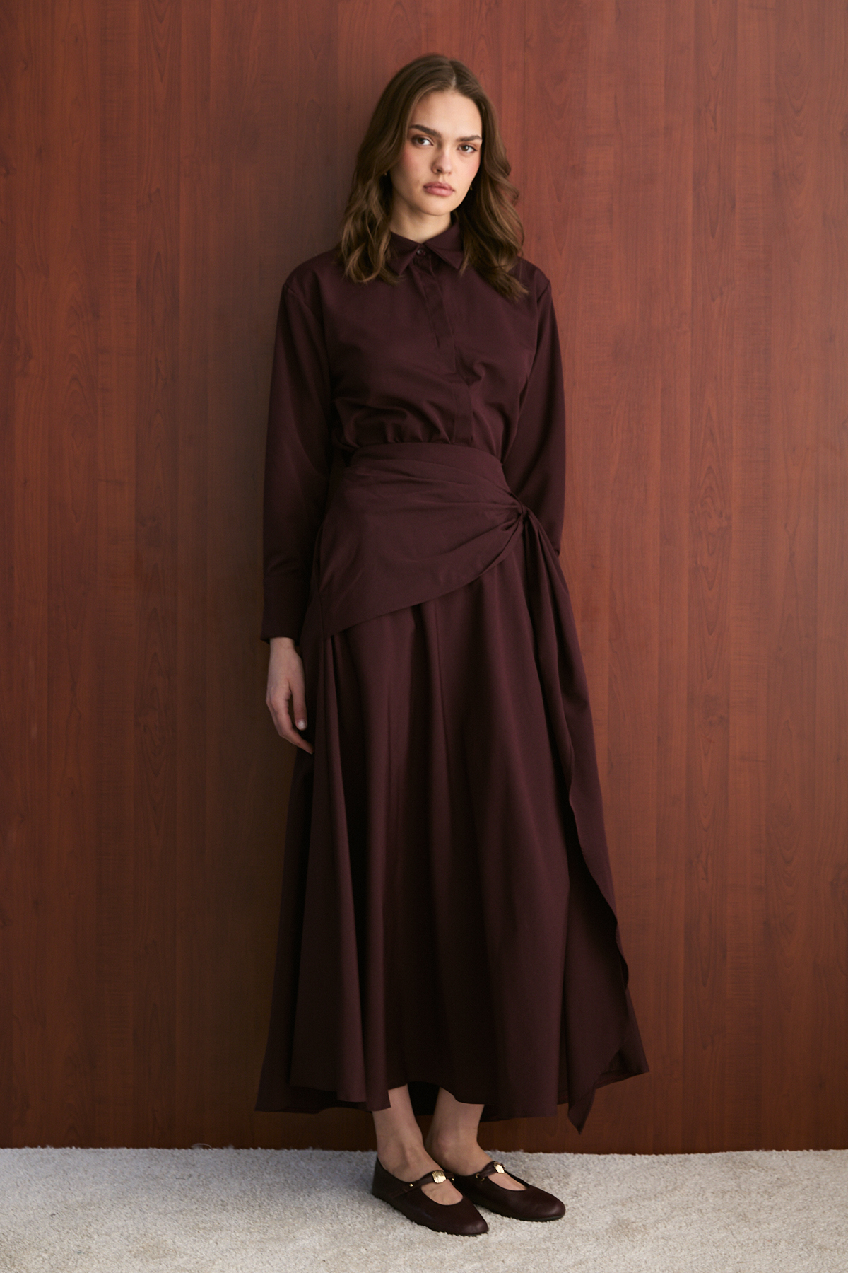 Melike Tatar Poplin Skirt Set 32-2745