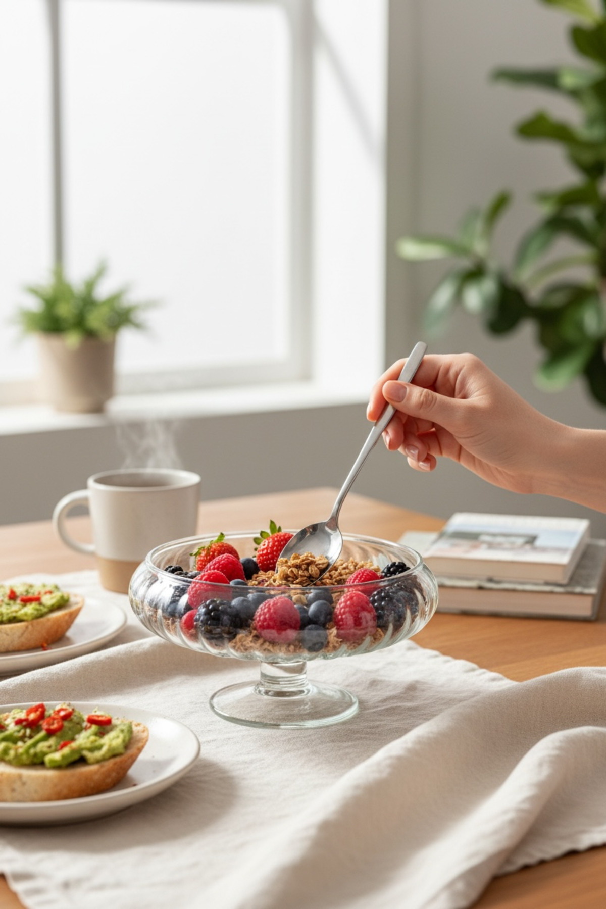 Coco Ayaklı Salata Kasesi 19 cm – Şık Cam Servis Kasesi, Sunum ve Salata Kases