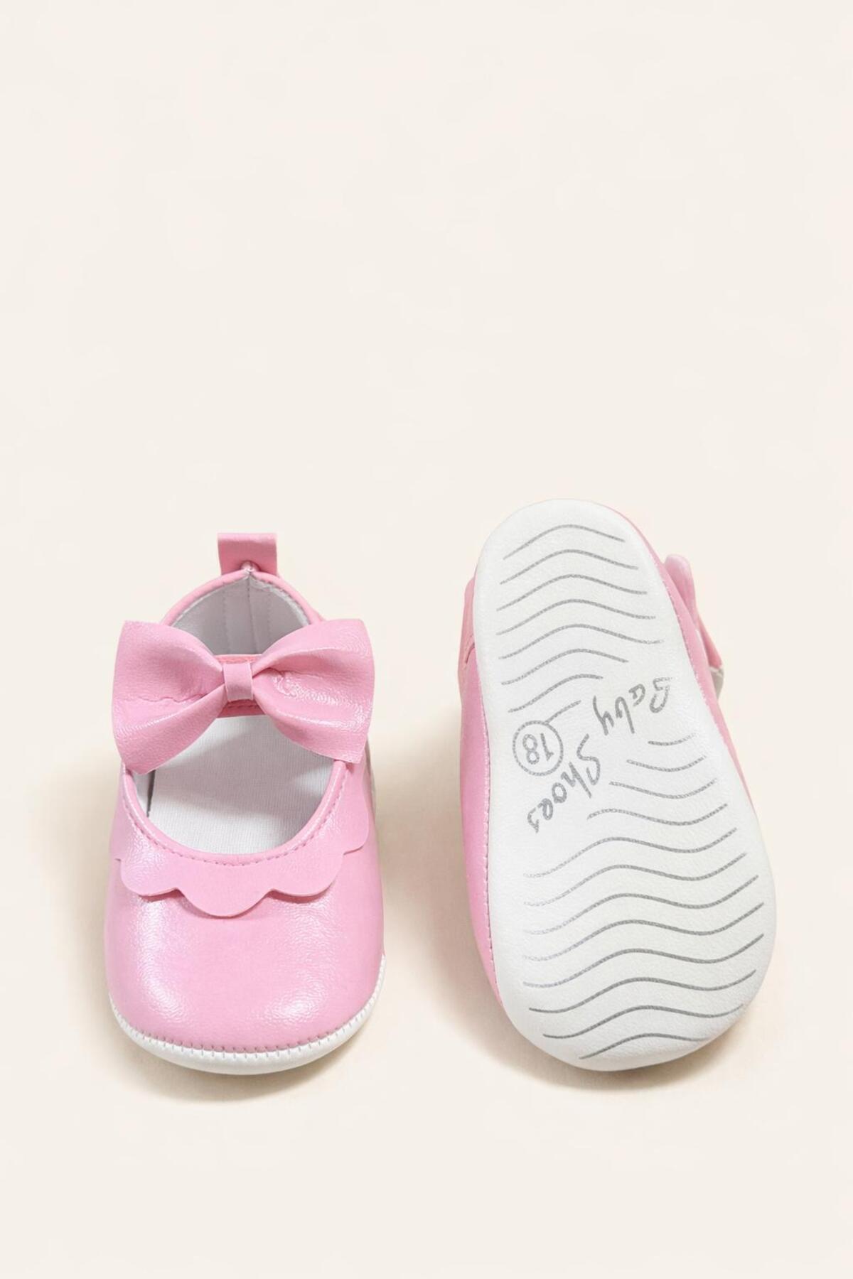 Numix Baby Kids Bebek Patik-Ev Ayakkabısı, Hafif-Rahat İlk Adım Ayakkabısı, Cırtlı Konforlu, Kaydırmaz Taban, Babet fotoğrafı 3 (önizleme)